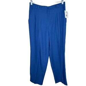 Vintage 80s-90s Kathie Lee True‎ Blue Slacks Business Pants Size 16 Petite Pleat